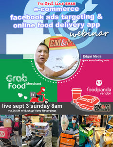 [WEBINAR] The 3rd LIVE EM&M FACEBOOK ADS TARGETING & eCOMMERCE ONLINE DELIVERY APP WEBINAR