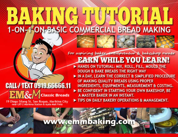 [2025] EXCLUSIVE 1-0N-1 BAKERY CONSULTANCY WEEKDAYS FACE TO FACE