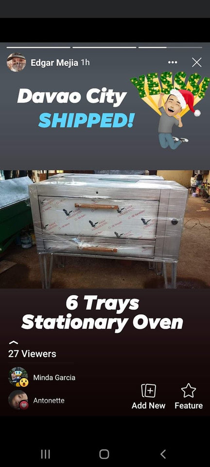 [BRAND NEW] BAKERY STATIONARY GAS-TYPE OVEN ON STOCK WITH WARRANTY