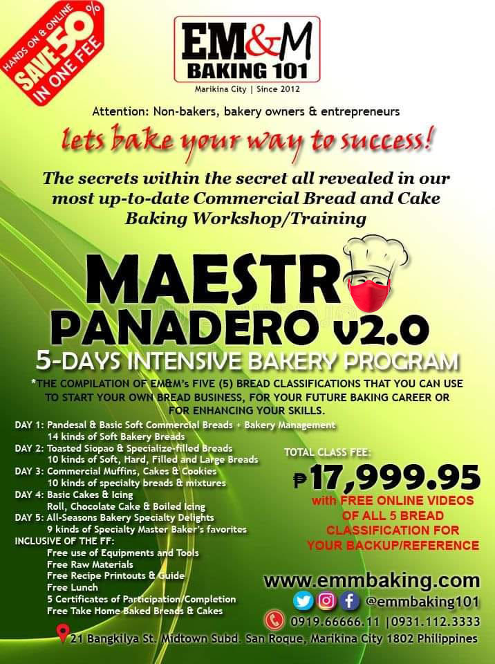 [WEBINAR 2025 MASTERCLASS] Online Video EM&M Maestro Panadero Comprehensive Bakery Program