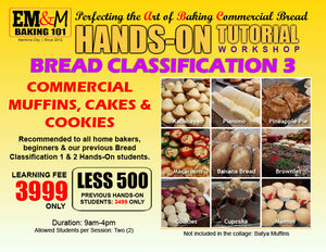 Bread Classification 3: Commercial Muffins, Cakes & Cookies